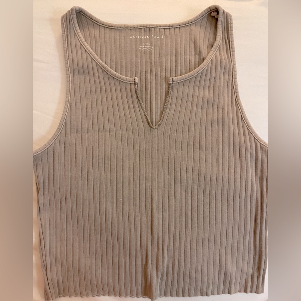 Taupe cut-out tank